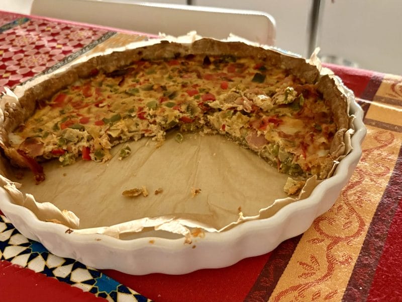 Cliquez pour zoomer ! Tarte salée aux légumes d’été Thermomix par Ousseau