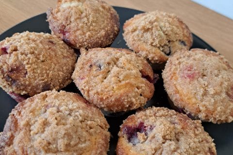 Cliquez pour zoomer ! Muffins aux mûres façon crumble Thermomix par jcblaura