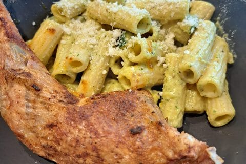 Cliquez pour zoomer ! Farfalle à la crème de courgettes Thermomix par jcblaura