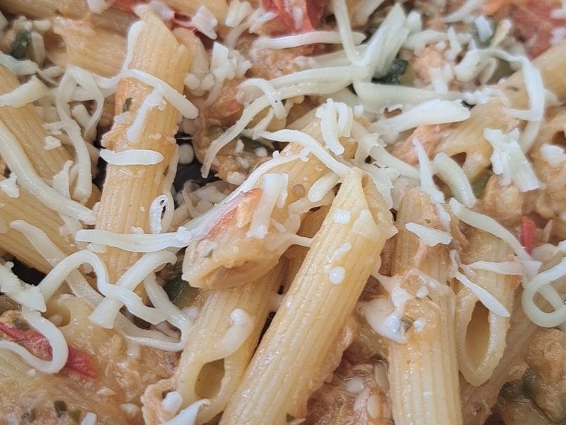 Cliquez pour zoomer ! Salade de pâtes au thon, courgettes et tomates cerises Thermomix par jcblaura