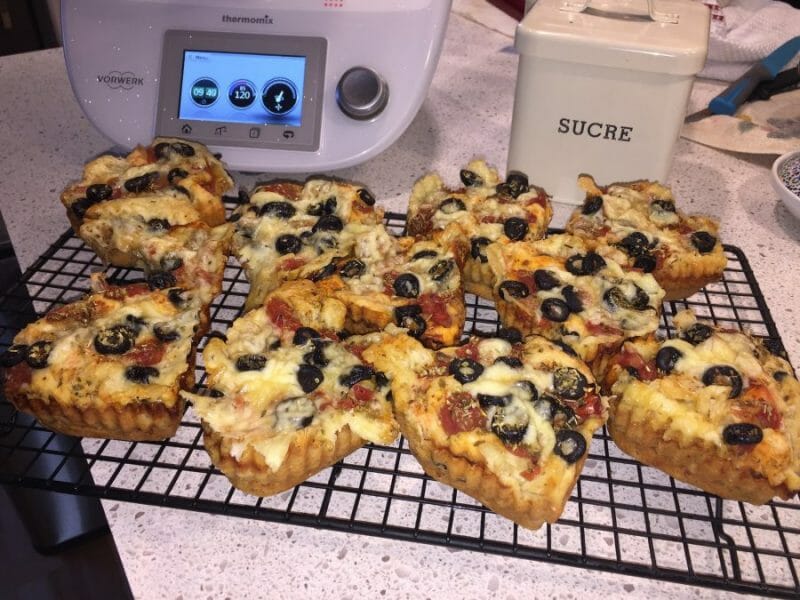 Muffins salés façon pizza au Thermomix Cookomix