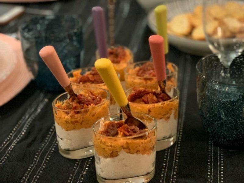 Cliquez pour zoomer ! Verrines mousse de jambon et pesto de tomates confites Thermomix par Orely77