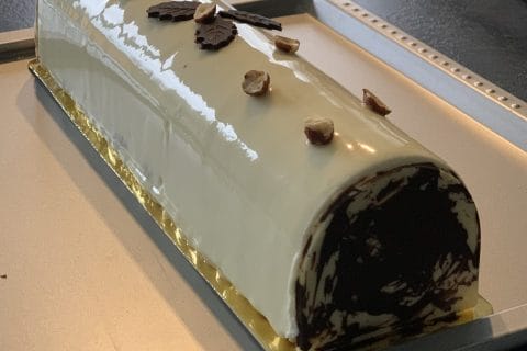 Cliquez pour zoomer ! Bûche vanille praliné Thermomix par boudincreole