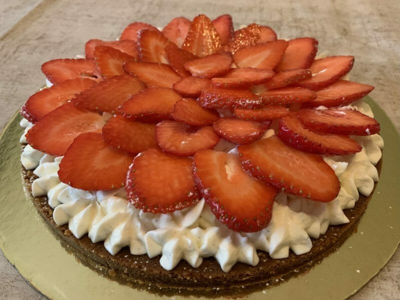 Cliquez pour zoomer ! Tarte aux fraises sans cuisson Thermomix par cattchique