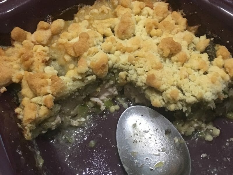 Cliquez pour zoomer ! Crumble poulet, courgettes et parmesan Thermomix par cattchique