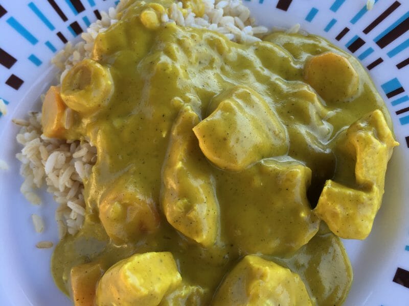 Cliquez pour zoomer ! Poulet coco aux 3 épices Thermomix par cattchique