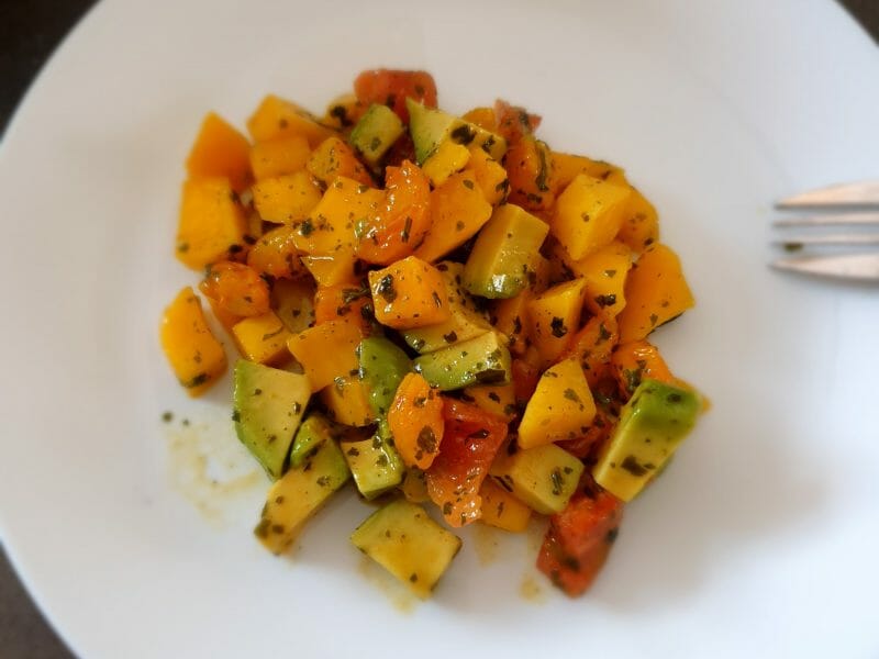 Cliquez pour zoomer ! Ceviche de crevettes, mangue, avocat Thermomix par Amandine971