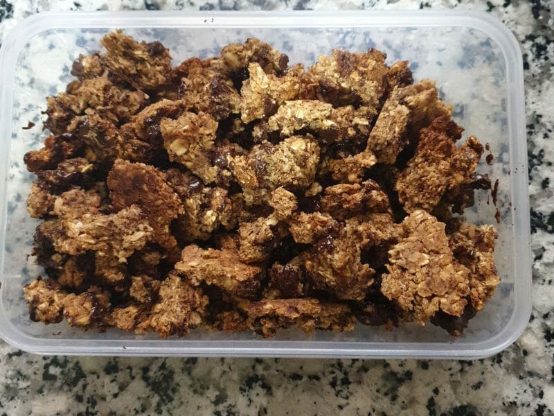 Cliquez pour zoomer ! Granola dattes et banane Thermomix par Kechmomix