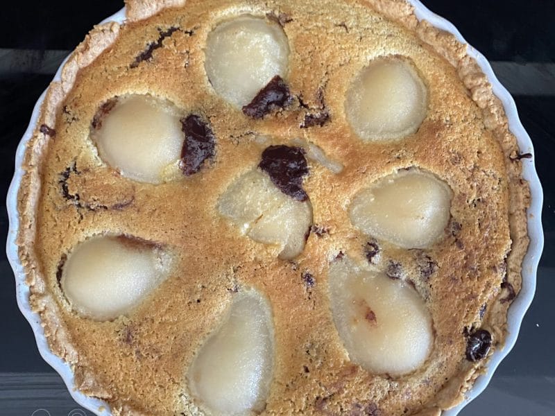 Cliquez pour zoomer ! Tarte aux poires sur lit de chocolat Thermomix par peachdeslavandes