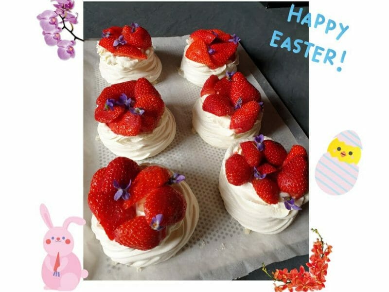 Cliquez pour zoomer ! Mini pavlova aux fraises Thermomix par Lisou5457