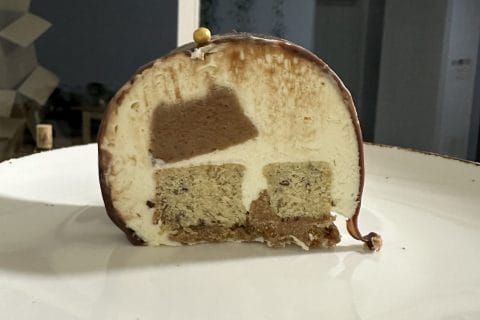 Cliquez pour zoomer ! Bûche vanille praliné Thermomix par pooniepie