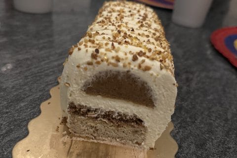 Cliquez pour zoomer ! Bûche vanille praliné Thermomix par pooniepie
