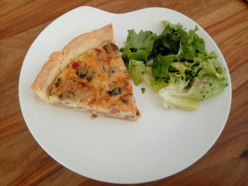 Tarte champignons et lardons au Thermomix Cookomix