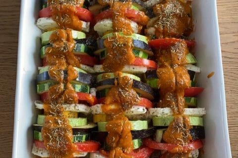 Cliquez pour zoomer ! Tian de légumes et mozzarella Thermomix par Titejenni69