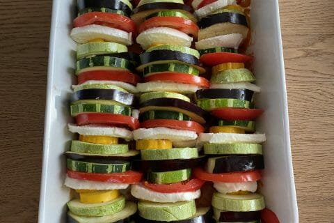 Cliquez pour zoomer ! Tian de légumes et mozzarella Thermomix par Titejenni69