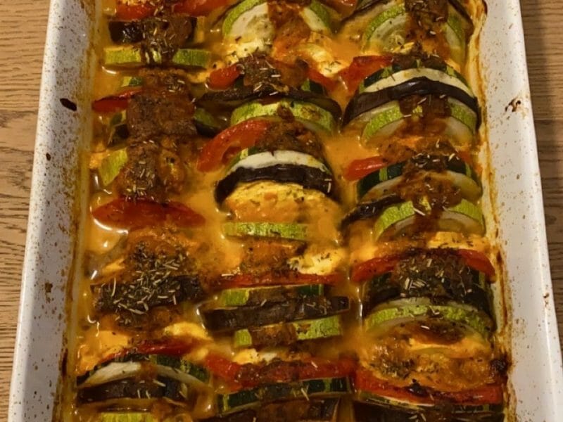 Cliquez pour zoomer ! Tian de légumes et mozzarella Thermomix par Titejenni69