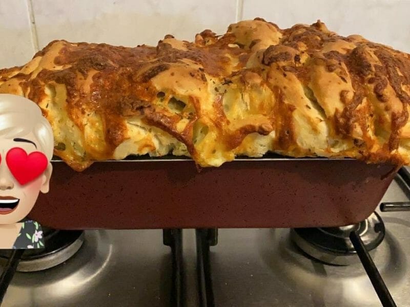 Cliquez pour zoomer ! Pain à l’ail, persil et mozzarella Thermomix par Jennycaramel