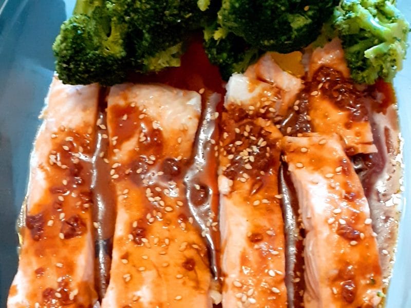 Cliquez pour zoomer ! Saumon laqué aux saveurs asiatiques Thermomix par coco