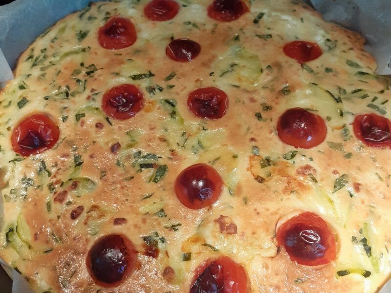 Cliquez pour zoomer ! Clafoutis courgettes et feta Thermomix par Valouval