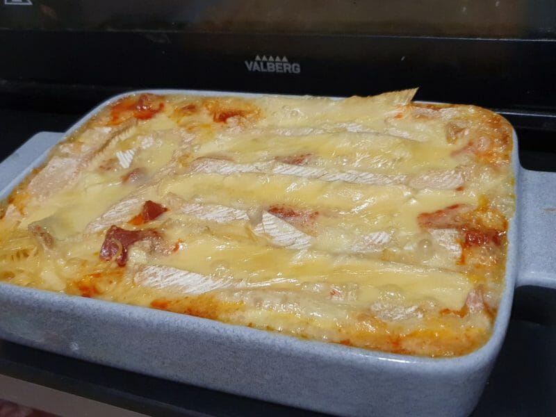 Cliquez pour zoomer ! Gratin de macaroni reblochon et chorizo Thermomix par Doudoune57