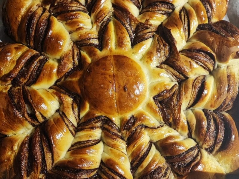 Cliquez pour zoomer ! Brioche étoilée au Nutella Thermomix par Loudoune42