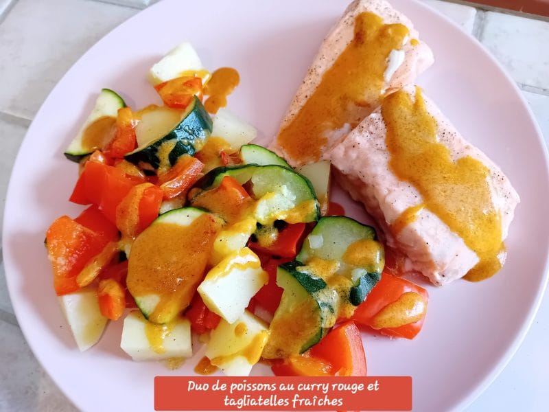 Cliquez pour zoomer ! Duo de poissons au curry rouge et tagliatelles fraîches Thermomix par Cricri-25