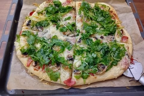 Cliquez pour zoomer ! Pizza blanche aux champignons Thermomix par Cricri-25