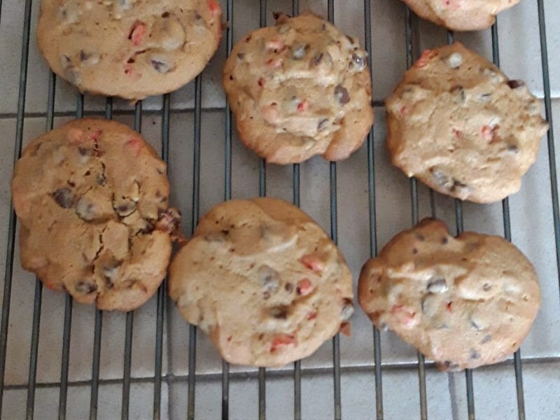 Cliquez pour zoomer ! Cookies aux éclats de pralines roses et pépites de chocolat Thermomix par Cricri-25