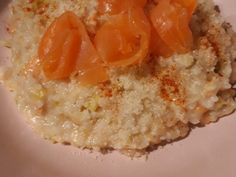 Cliquez pour zoomer ! Risotto poireaux et saumon fumé Thermomix par Cricri-25