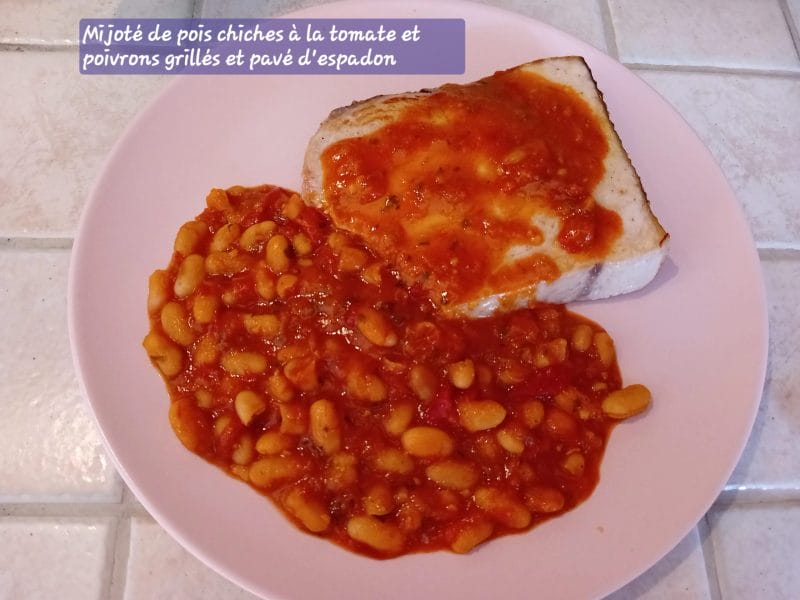Cliquez pour zoomer ! Mijoté de pois chiches à la tomate, thon et poivrons grillés Thermomix par Cricri-25