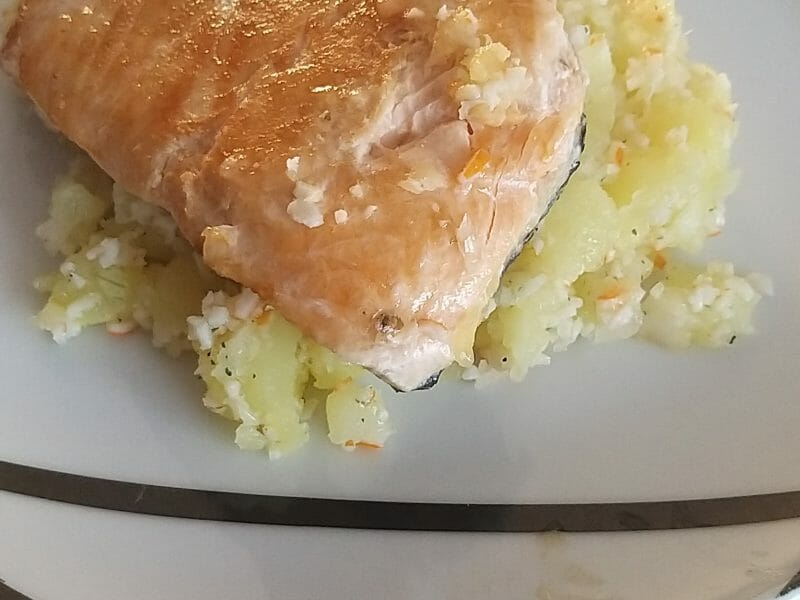 Cliquez pour zoomer ! Ecrasé de pommes de terre et saumon Thermomix par vanyllou72