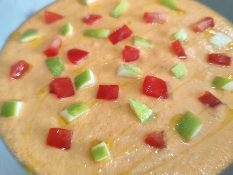 Cliquez pour zoomer ! Gaspacho pomme, tomate et concombre Thermomix par manu1404