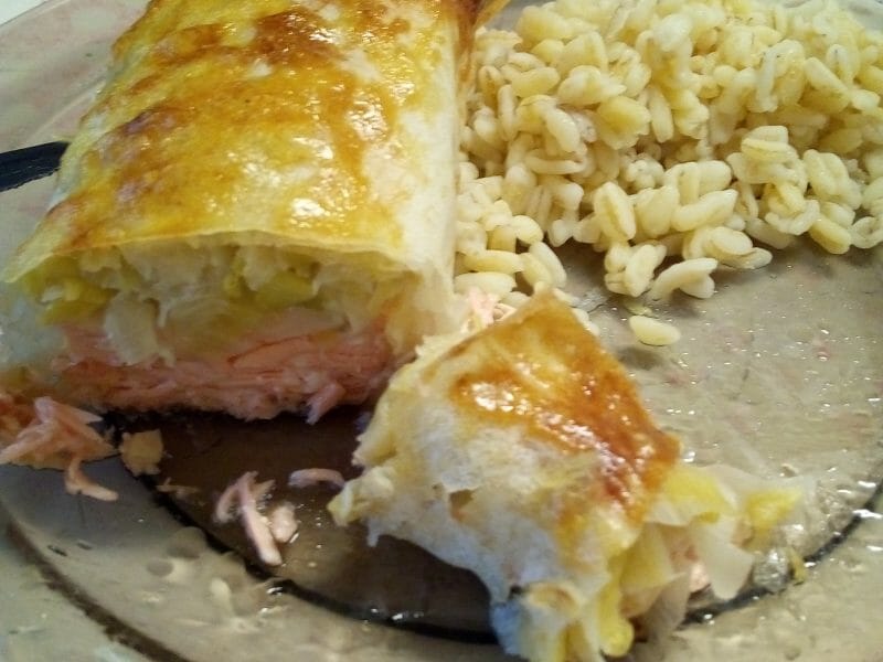 Cliquez pour zoomer ! Brick de saumon et poireaux Thermomix par isabo12