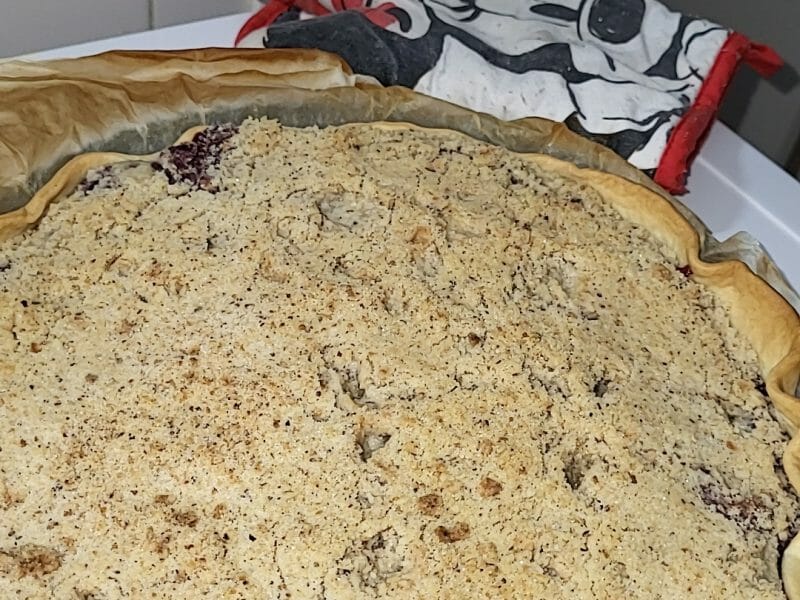 Cliquez pour zoomer ! Tarte aux cerises façon crumble Thermomix par sabrina_4