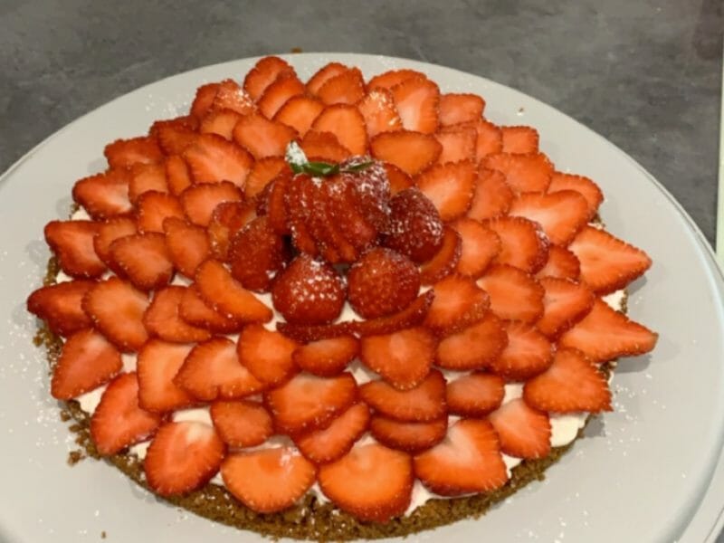 Cliquez pour zoomer ! Tarte aux fraises sans cuisson Thermomix par Marie_6