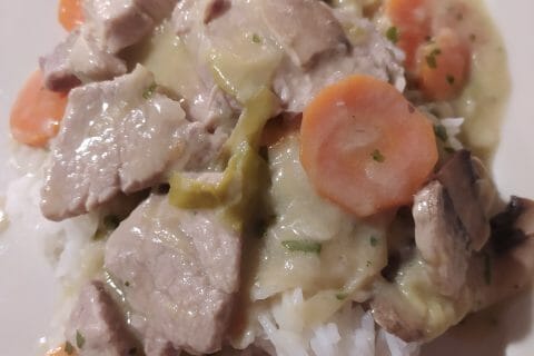 Cliquez pour zoomer ! Filet mignon façon blanquette au Thermomix