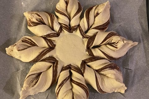 Cliquez pour zoomer ! Brioche étoilée au Nutella Thermomix par Sabine66250