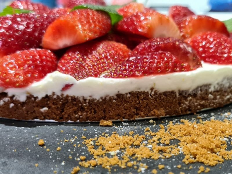 Cliquez pour zoomer ! Tarte aux fraises sans cuisson Thermomix par cordo1983