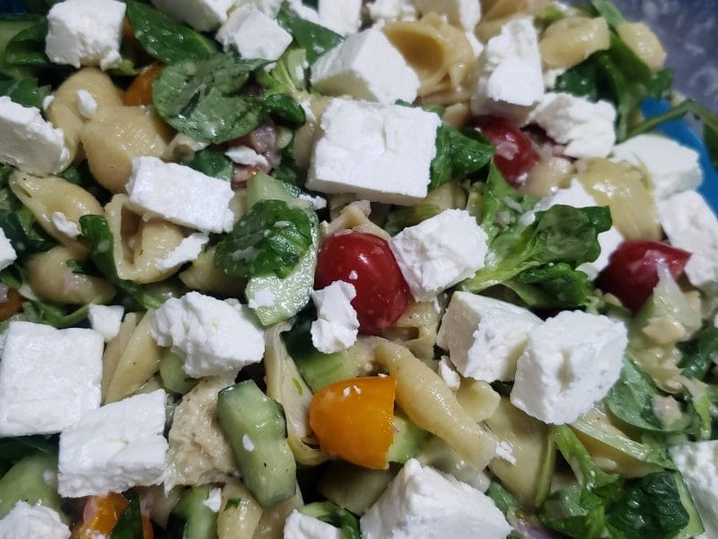 Cliquez pour zoomer ! Salade de pâtes à la grecque Thermomix par ysabelle_30