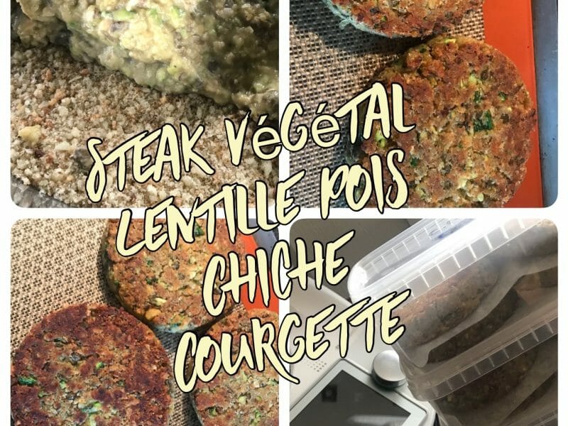 Cliquez pour zoomer ! Steaks lentilles, pois chiches, courgettes Thermomix par MarieHG