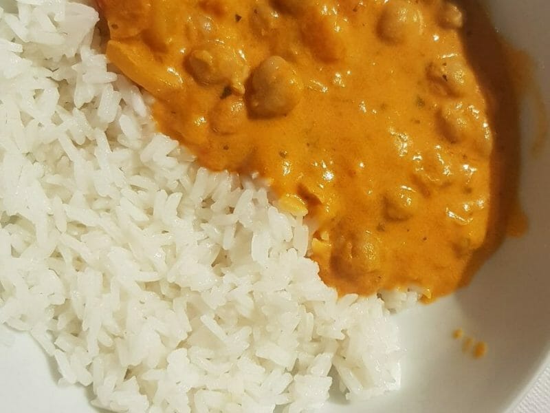 Cliquez pour zoomer ! Curry de pois chiches au lait de coco Thermomix par Isa