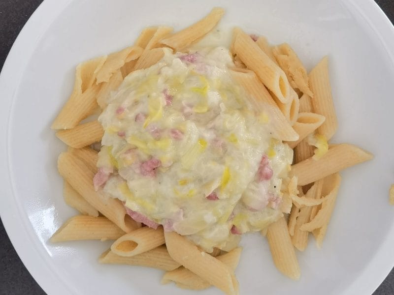 Cliquez pour zoomer ! Tagliatelles à la crème de poireaux Thermomix par aurelie_pe_1985