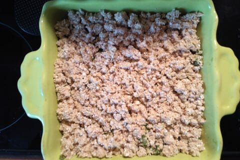 Cliquez pour zoomer ! Crumble courgettes, basilic et parmesan Thermomix par celinetteyo