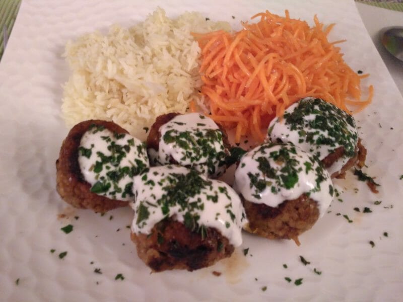 Cliquez pour zoomer ! Boulettes de poireau et boeuf citronné Thermomix par celinetteyo