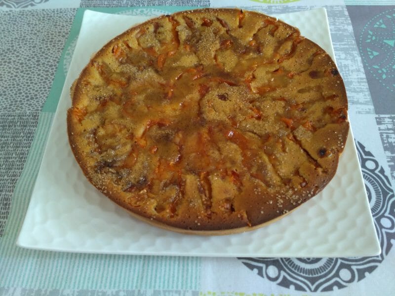 Cliquez pour zoomer ! Tarte aux pêches jaunes et pistache Thermomix par celinetteyo