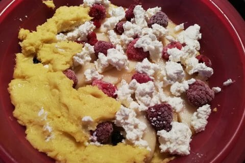 Cliquez pour zoomer ! Gâteau poires, framboises et ricotta Thermomix par celinetteyo
