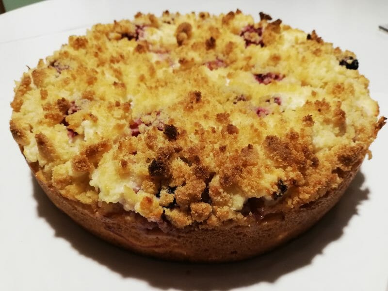 Cliquez pour zoomer ! Gâteau poires, framboises et ricotta Thermomix par celinetteyo