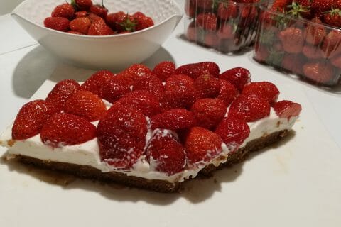 Cliquez pour zoomer ! Tarte aux fraises sans cuisson au Thermomix