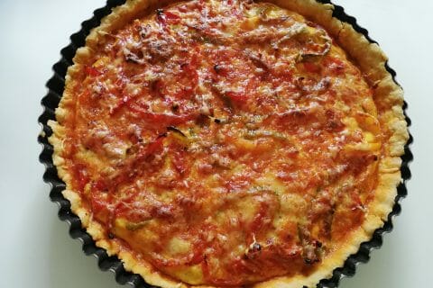 Cliquez pour zoomer ! Quiche poivrons et chorizo au Thermomix