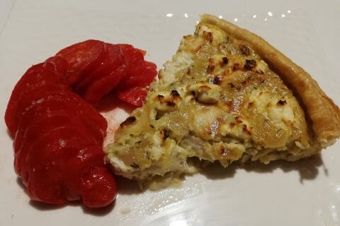 Cliquez pour zoomer ! Tarte aux échalotes et au chèvre au Thermomix